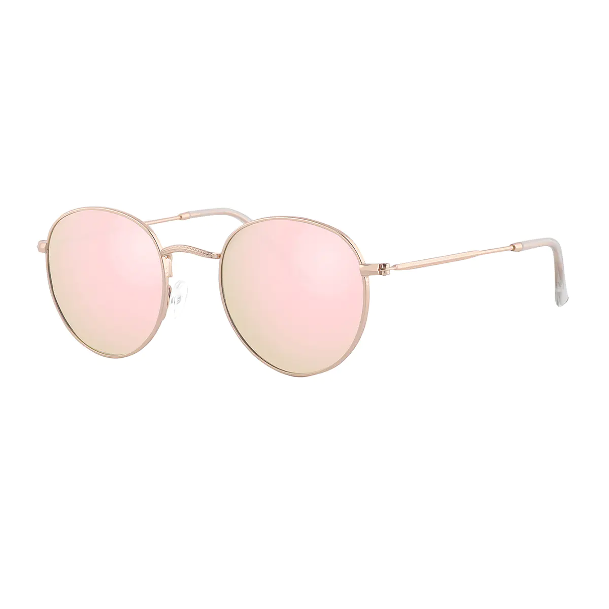 Round Rose Gold Sunglasses