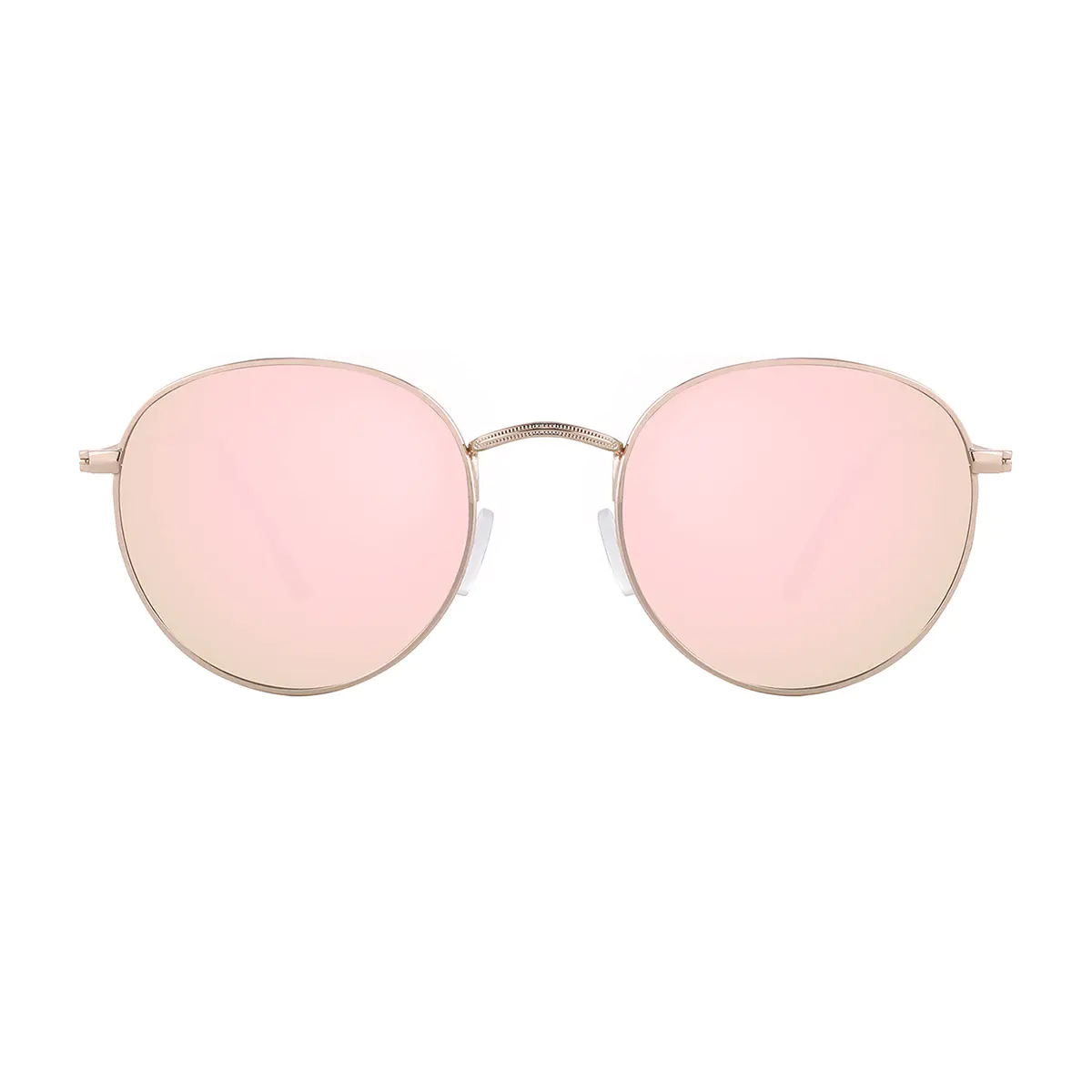 Round Rose Gold Sunglasses