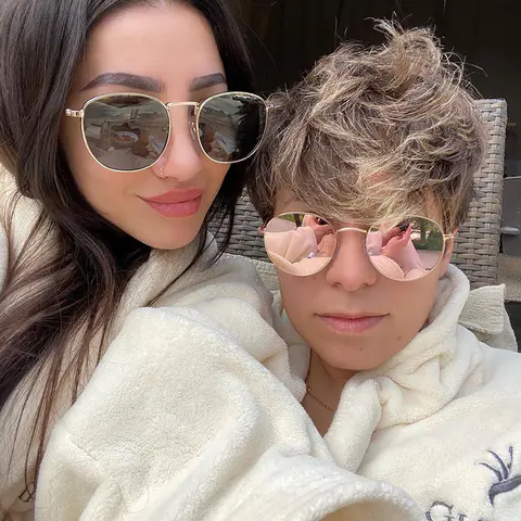 Round Rose Gold Sunglasses