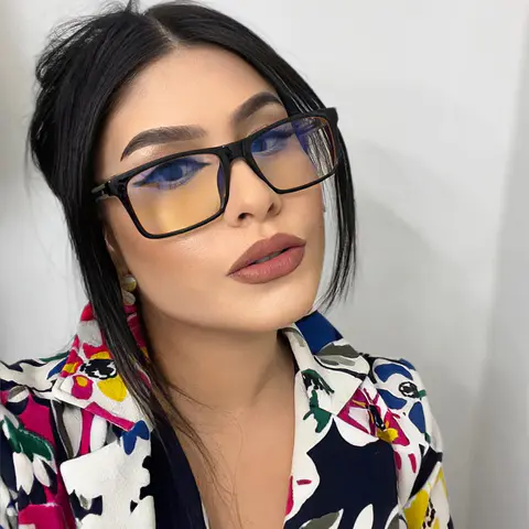 Rectangle Black Reading Glasses