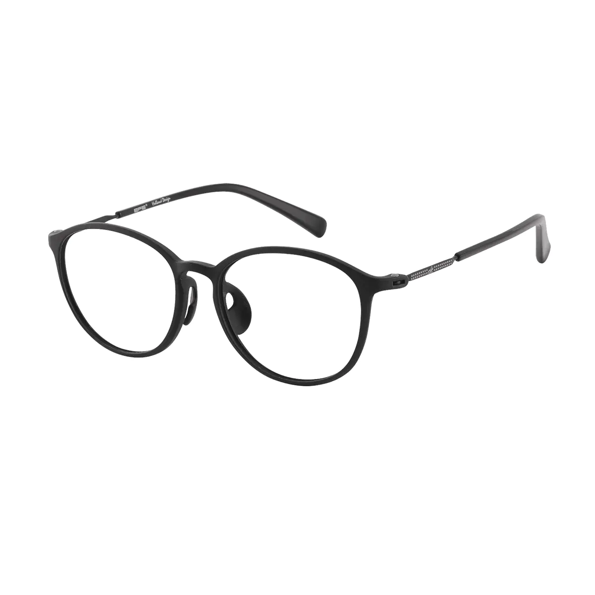 Oval Black Reading Glasses