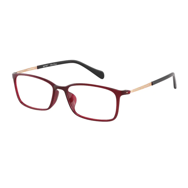 Rectangle Red Eyeglasses