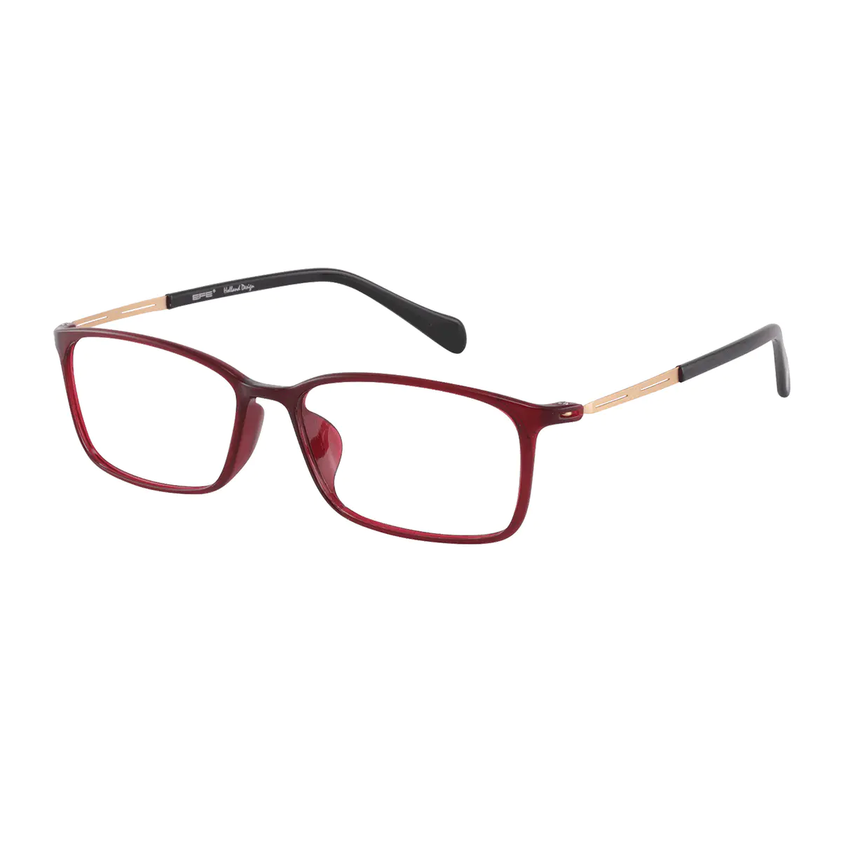 Rectangle Red Eyeglasses
