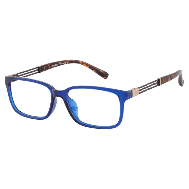 Rectangle Blue Eyeglasses
