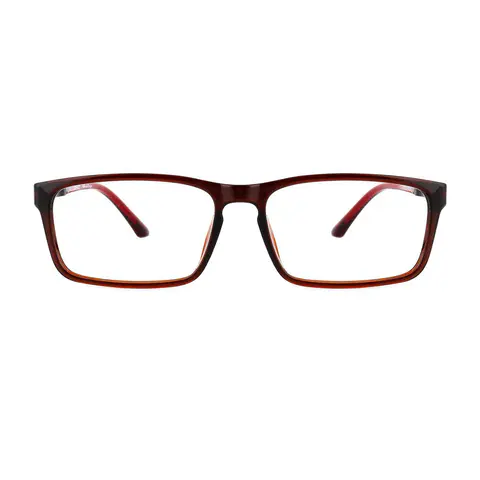 Rectangle Brown Eyeglasses