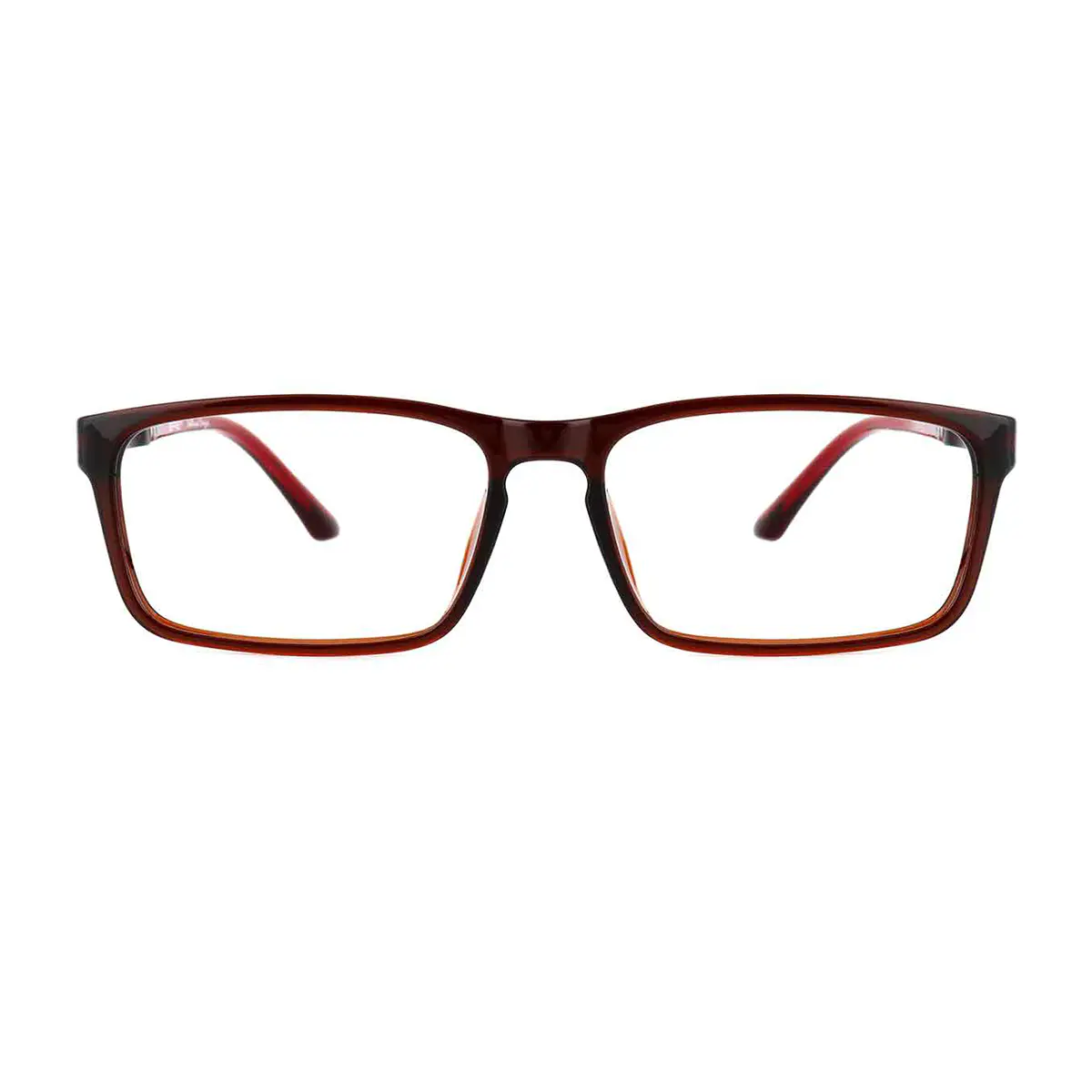 Rectangle Brown Eyeglasses