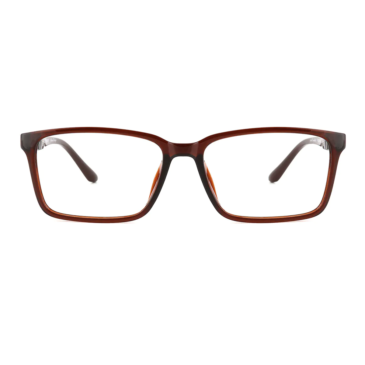 Rectangle Brown Eyeglasses