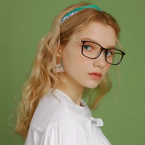 Rectangle Brown Reading Glasses