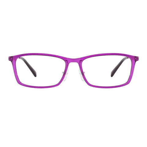 Rectangle Purple Reading Glasses