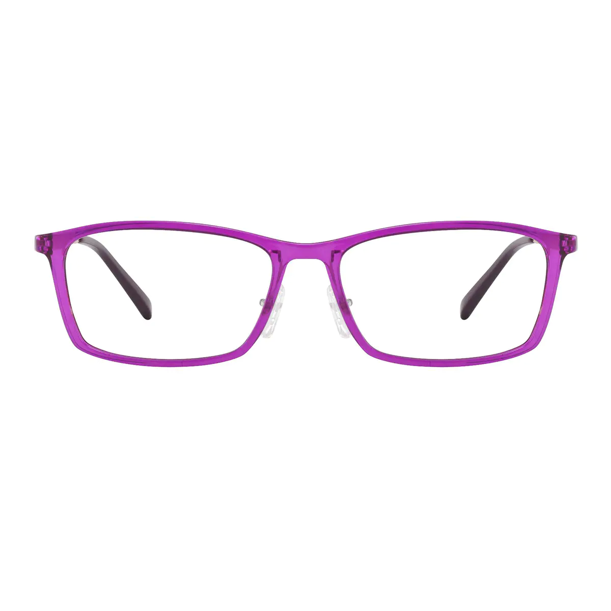 Rectangle Purple Reading Glasses