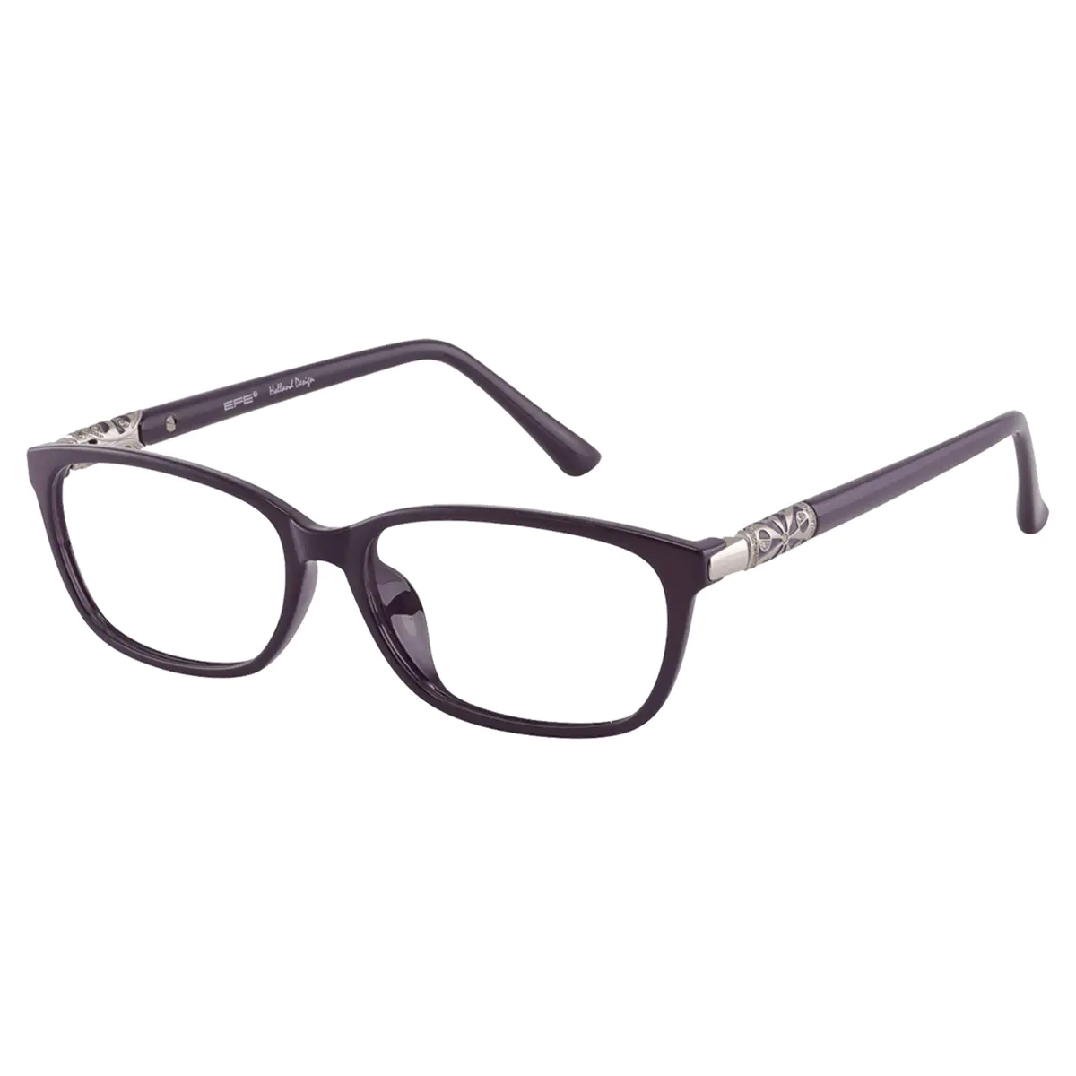 Oval Dark Purple Reading Glasses