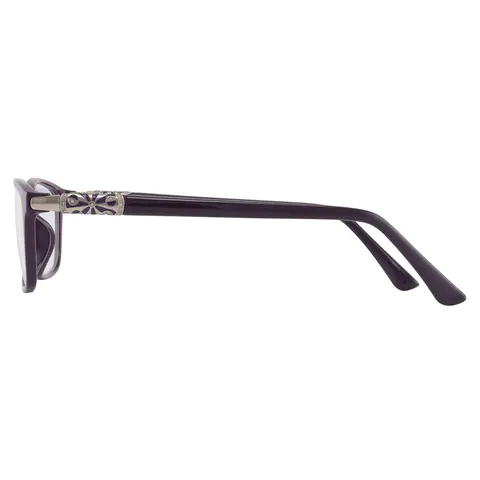 Oval Dark Purple Reading Glasses