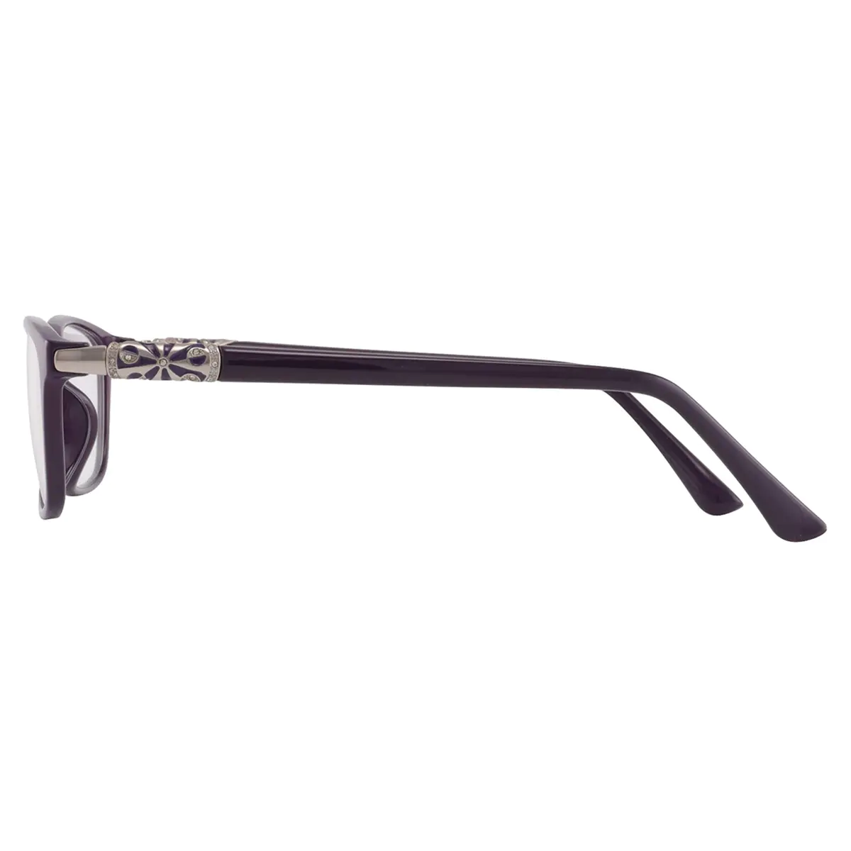 Oval Dark Purple Reading Glasses