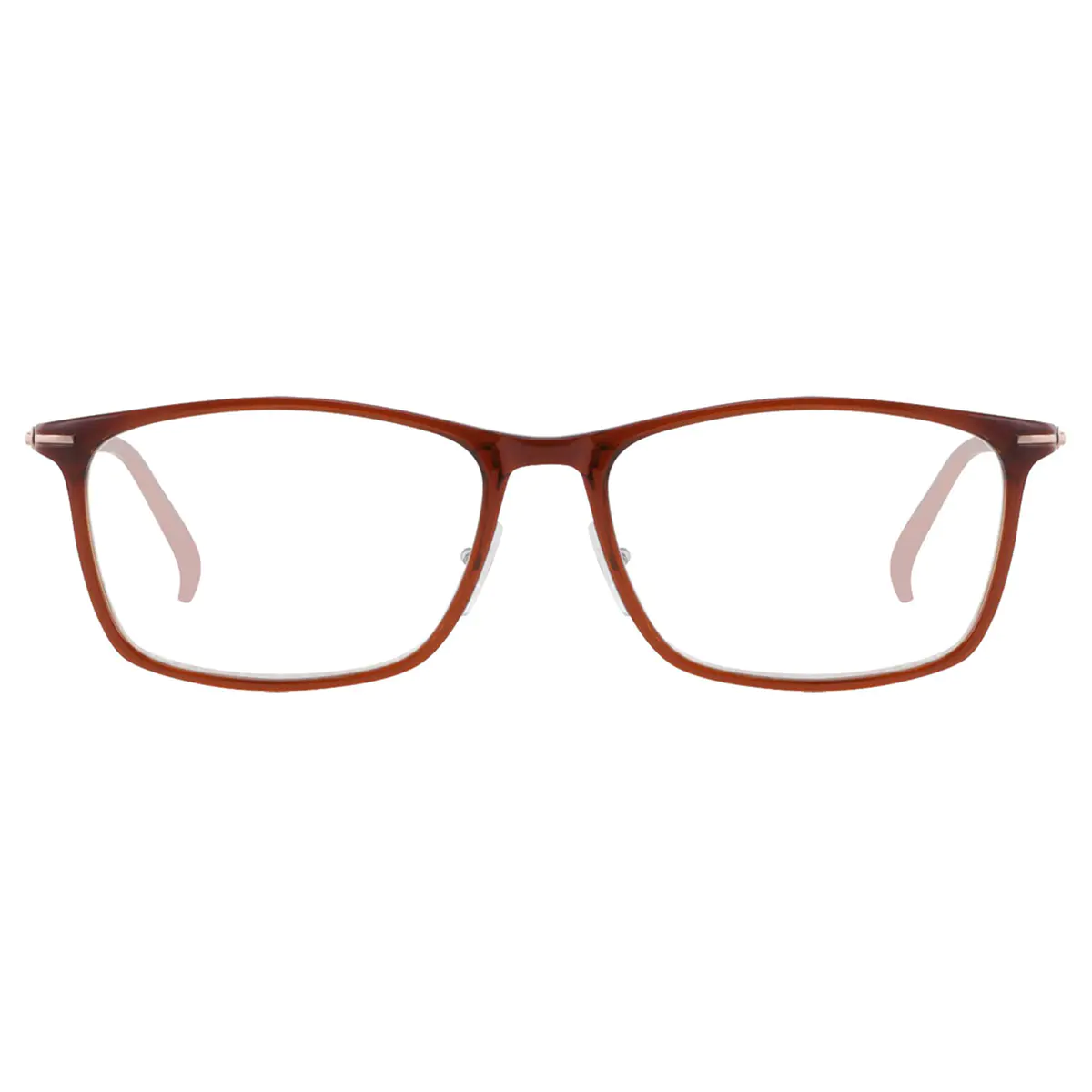 Rectangle Brown Eyeglasses
