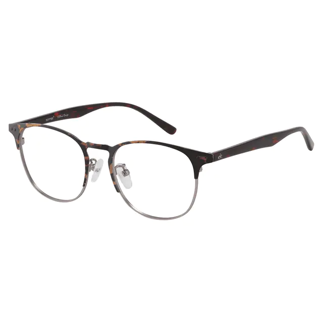 Oval Tortoiseshell Silver Eyeglasses
