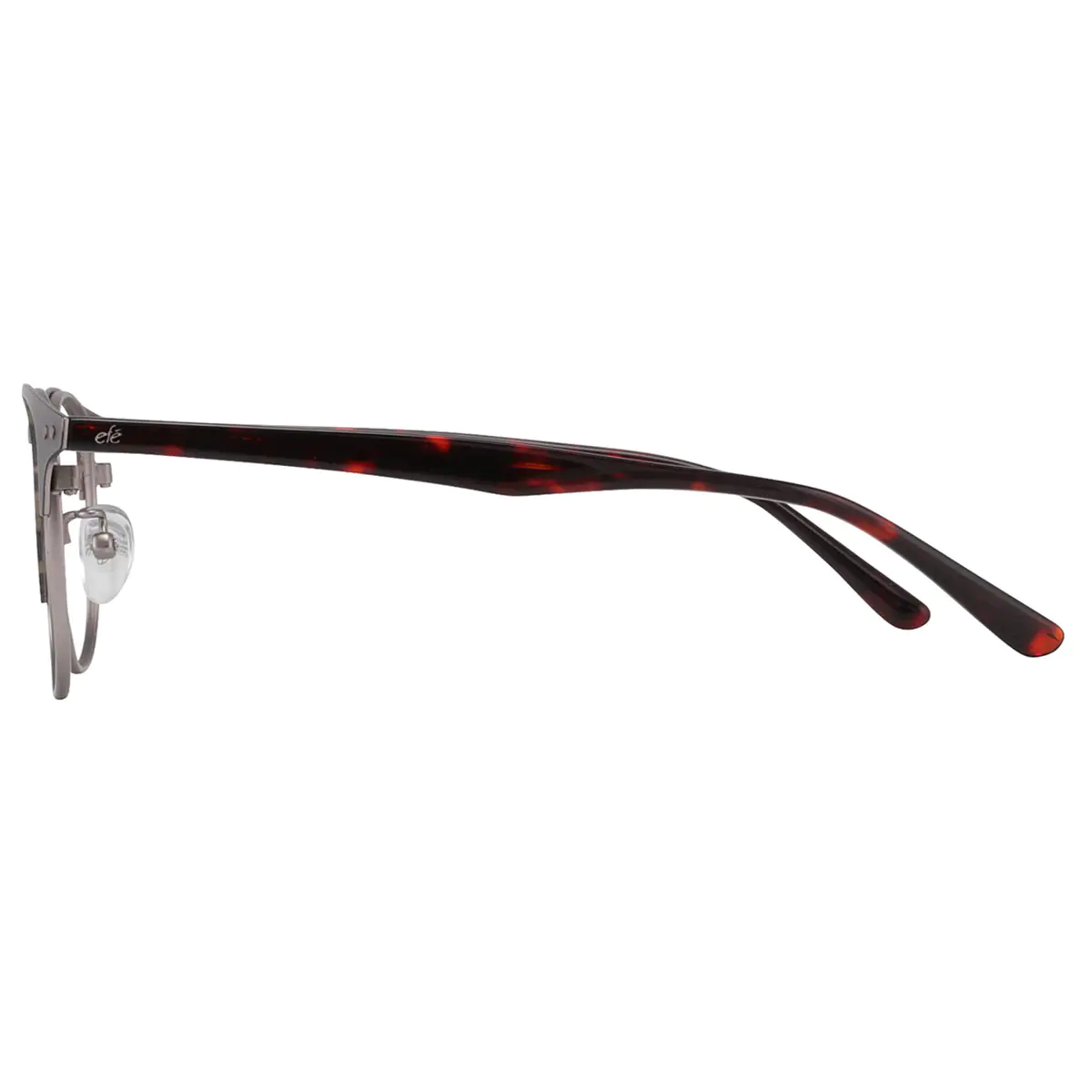 Oval Tortoiseshell Silver Eyeglasses
