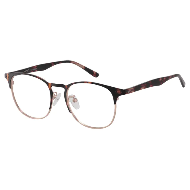 Oval Tortoiseshell Gold Eyeglasses