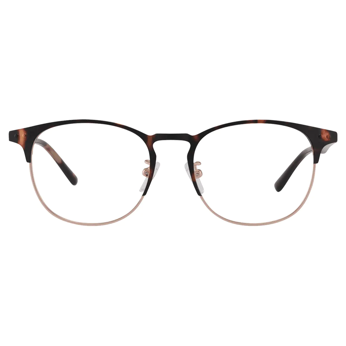 Oval Tortoiseshell Gold Eyeglasses