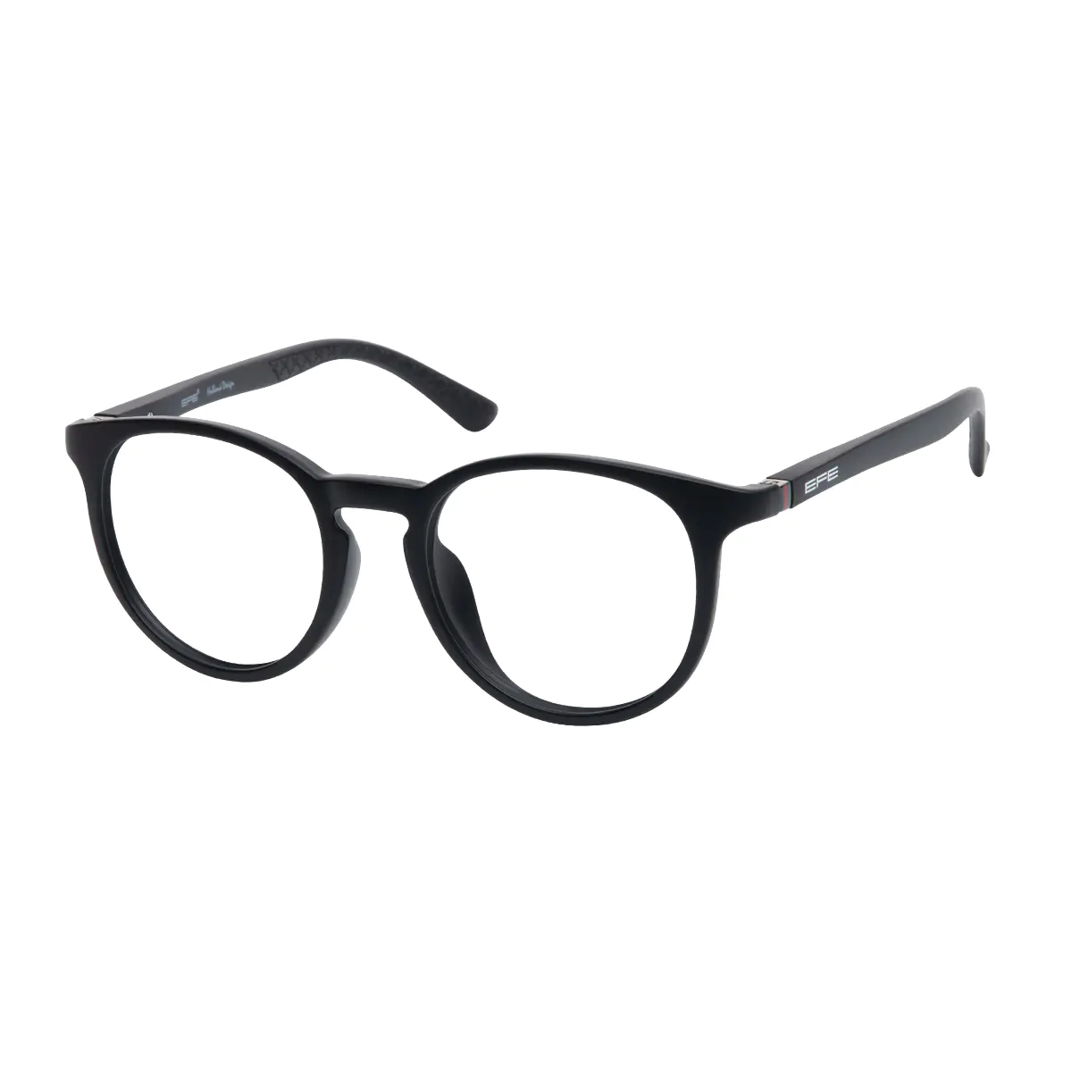 Round Matte Black Eyeglasses