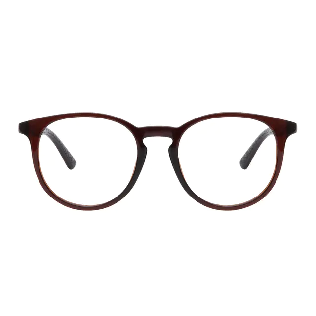Round Brown Eyeglasses