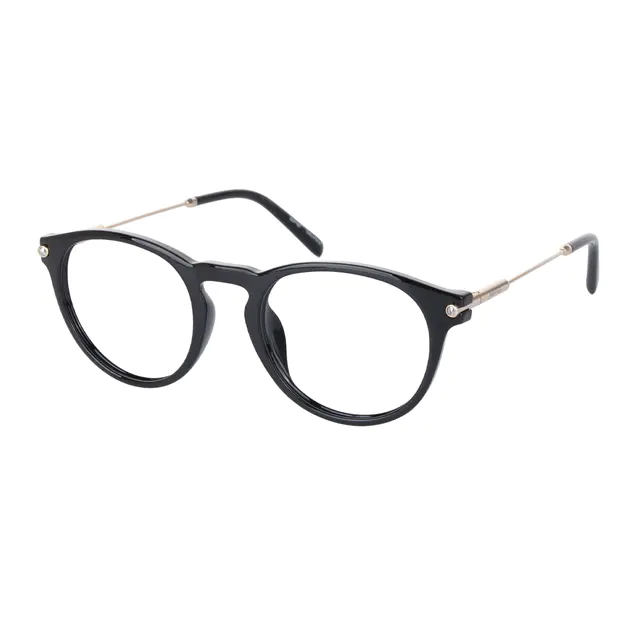 Round Black Eyeglasses
