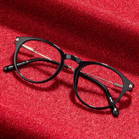 Round Black Eyeglasses