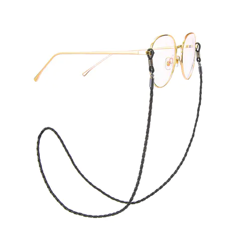 Gold-colored eyeglasses chain