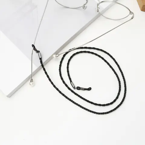 Gold-colored eyeglasses chain