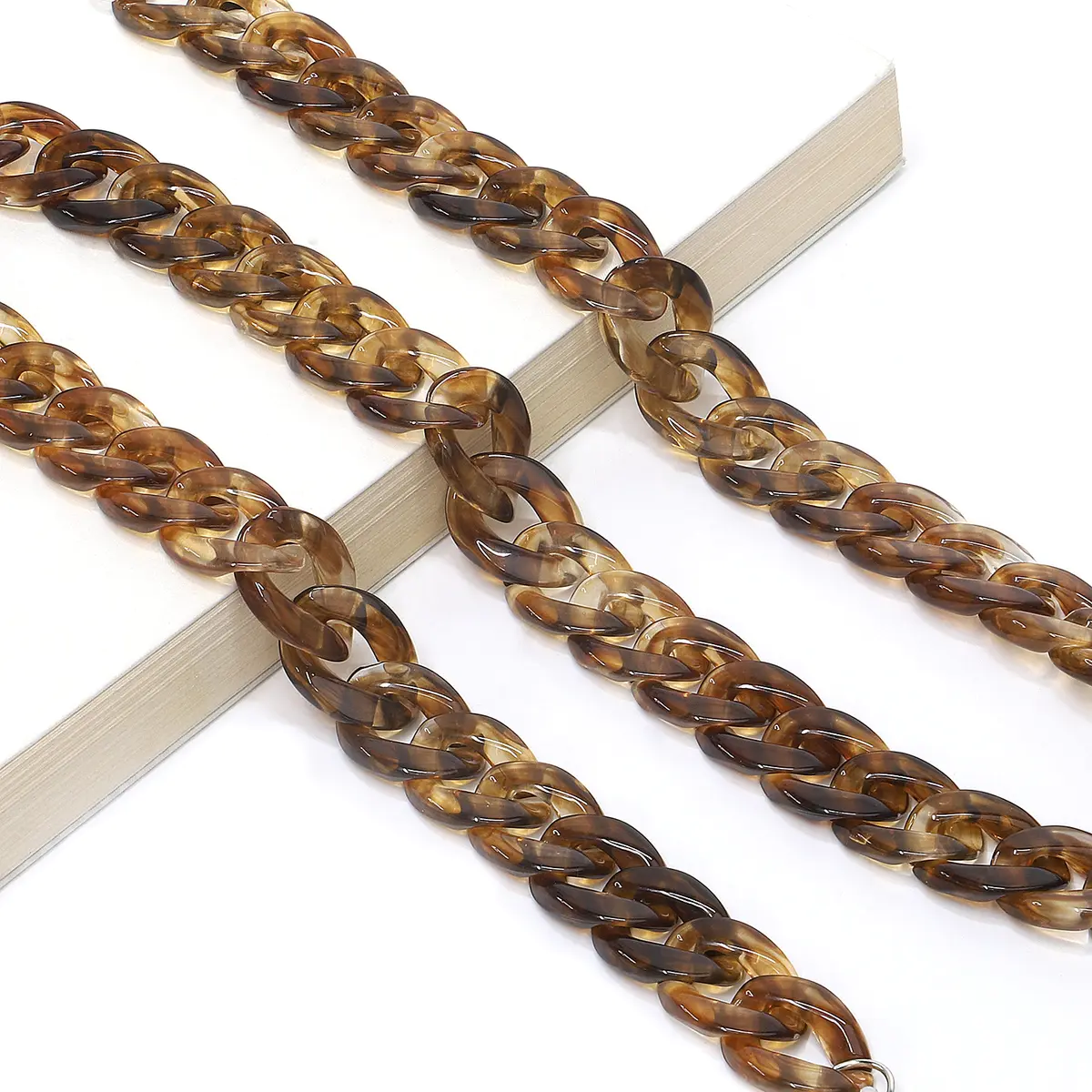 Brown eyeglasses chain