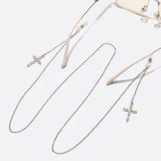 Silver  eyeglasses chain