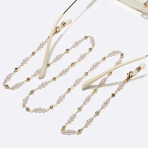 Gold eyeglasses chain