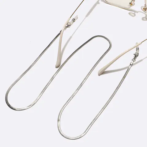 Silver eyeglasses chain