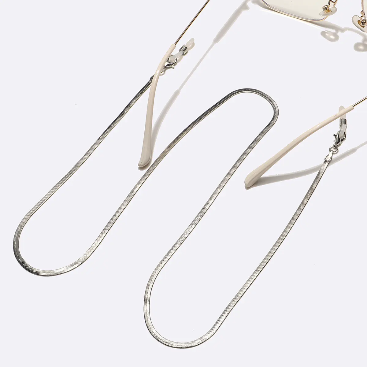 Silver eyeglasses chain