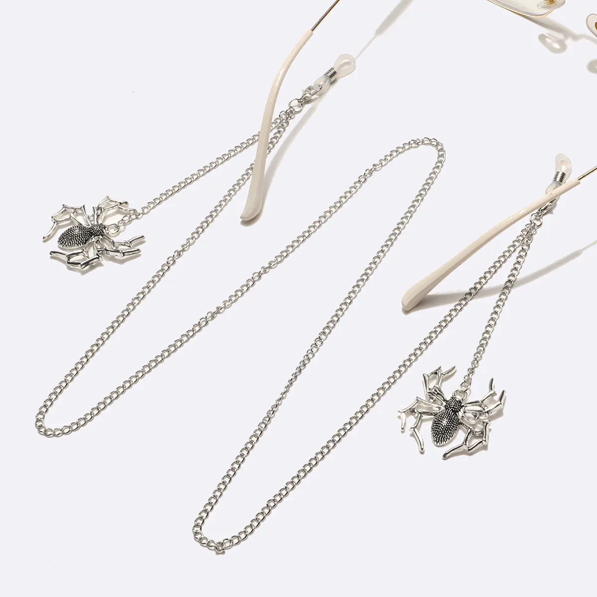 Silver eyeglasses chain