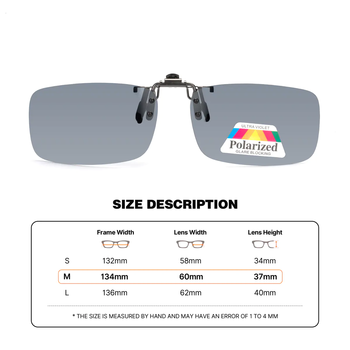 Polarized Clip-on（M） Sunglasses