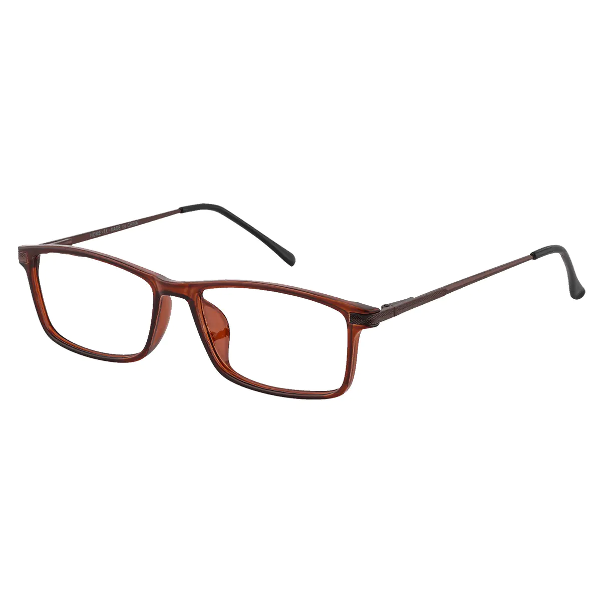 Rectangle Brown Reading Glasses