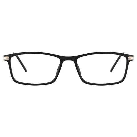 Rectangle Black Gold Reading Glasses