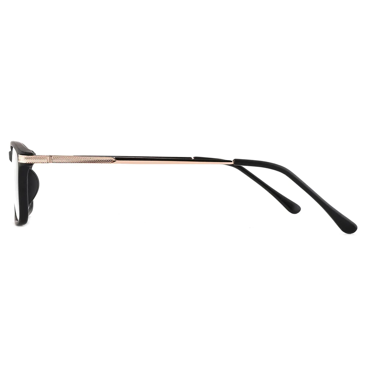 Rectangle Black Gold Reading Glasses