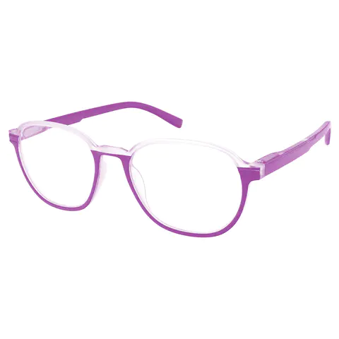 Round Purple Reading Glasses