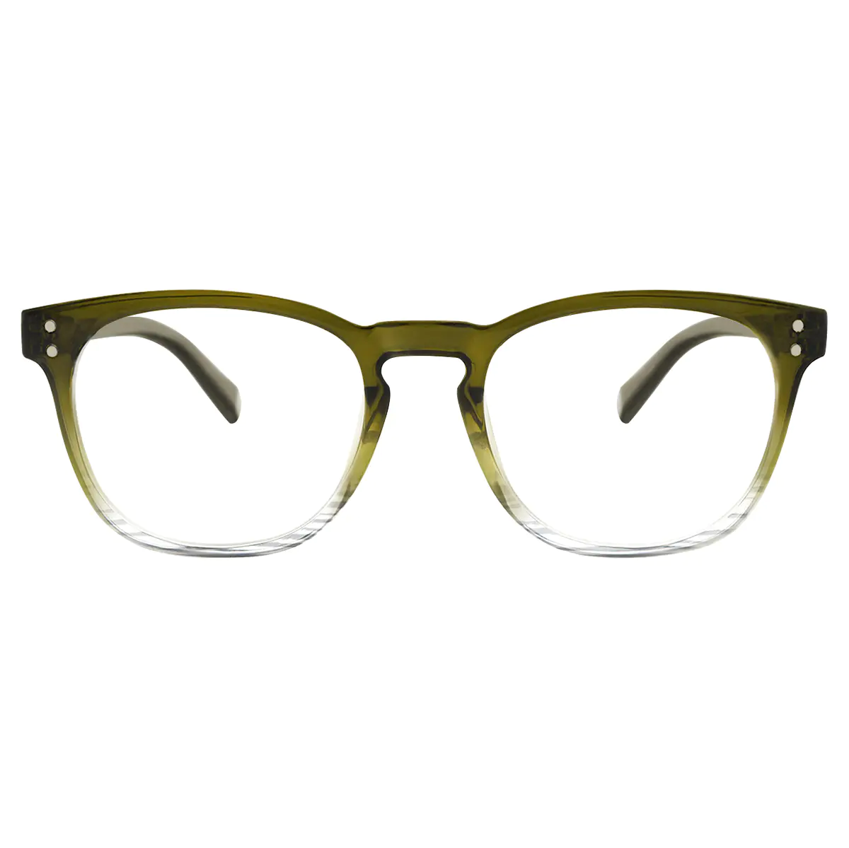 Square Green Reading Glasses