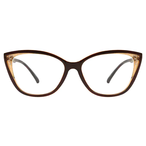 Cat-eye Brown Reading Glasses