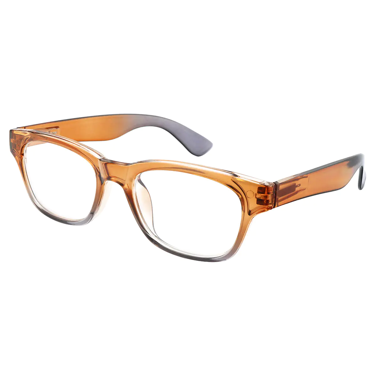 Square Orange Reading Glasses