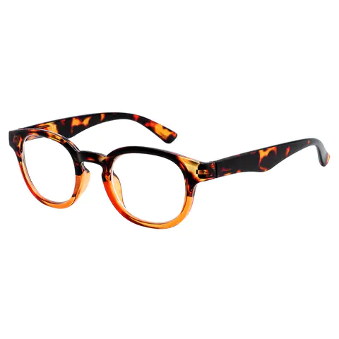 Round Orange Reading Glasses