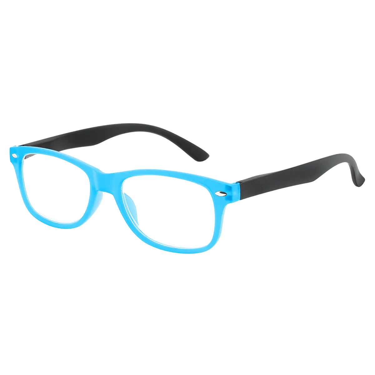 Rectangle Blue Reading Glasses
