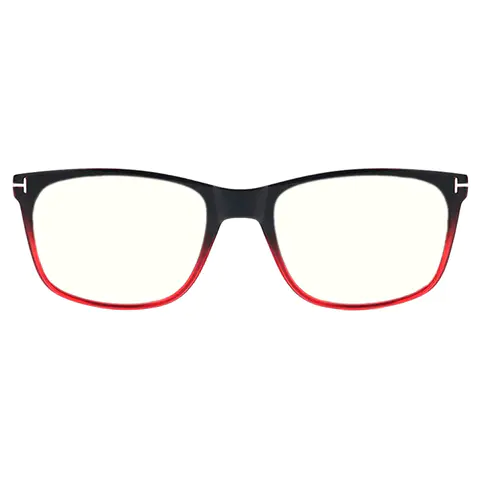 Rectangle Black/Red Reading Glasses