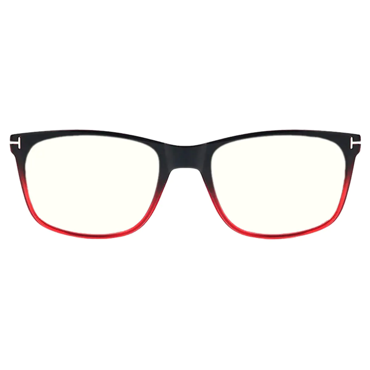 Rectangle Black/Red Reading Glasses