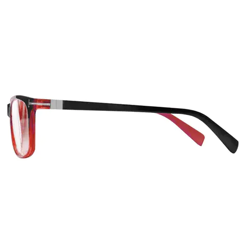 Rectangle Black/Red Reading Glasses