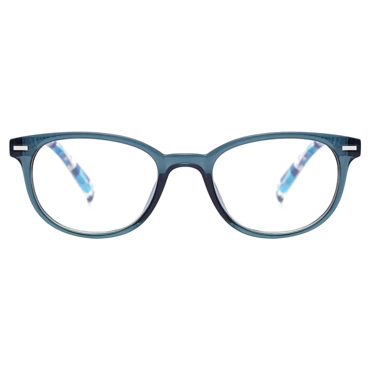 Oval Blue Reading Glasses