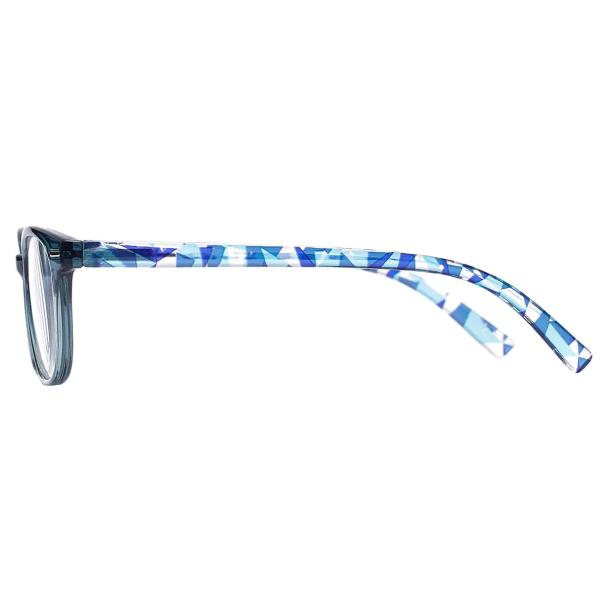 Oval Blue Reading Glasses