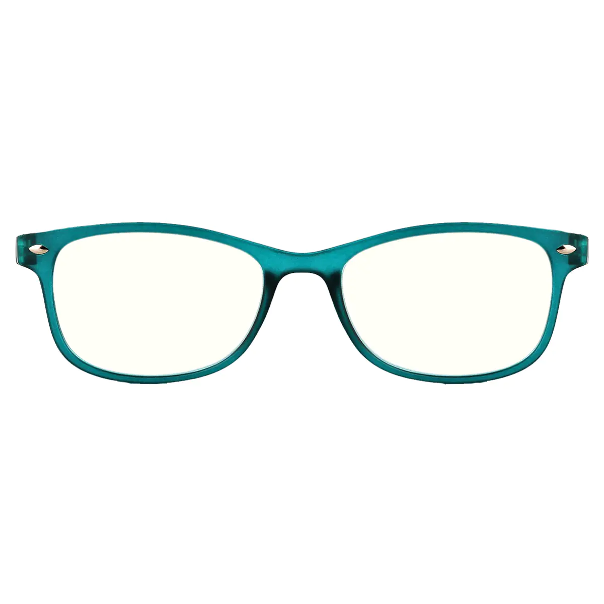 Oval Dark Green Reading Glasses